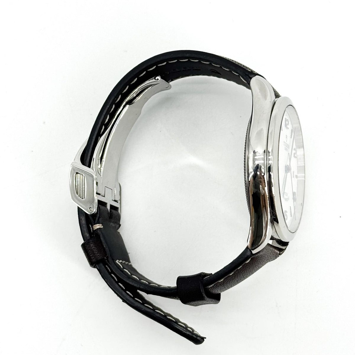 Tudor 1926 silver dial blue indices leather strap