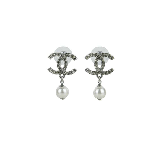 CC Pearl Crystal Drop Earrings