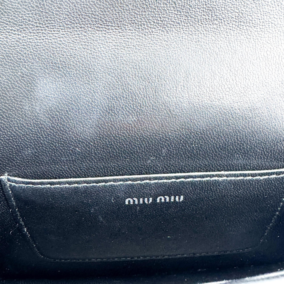 Miu Miu Matelassé Pearl Crossbody Bag Black