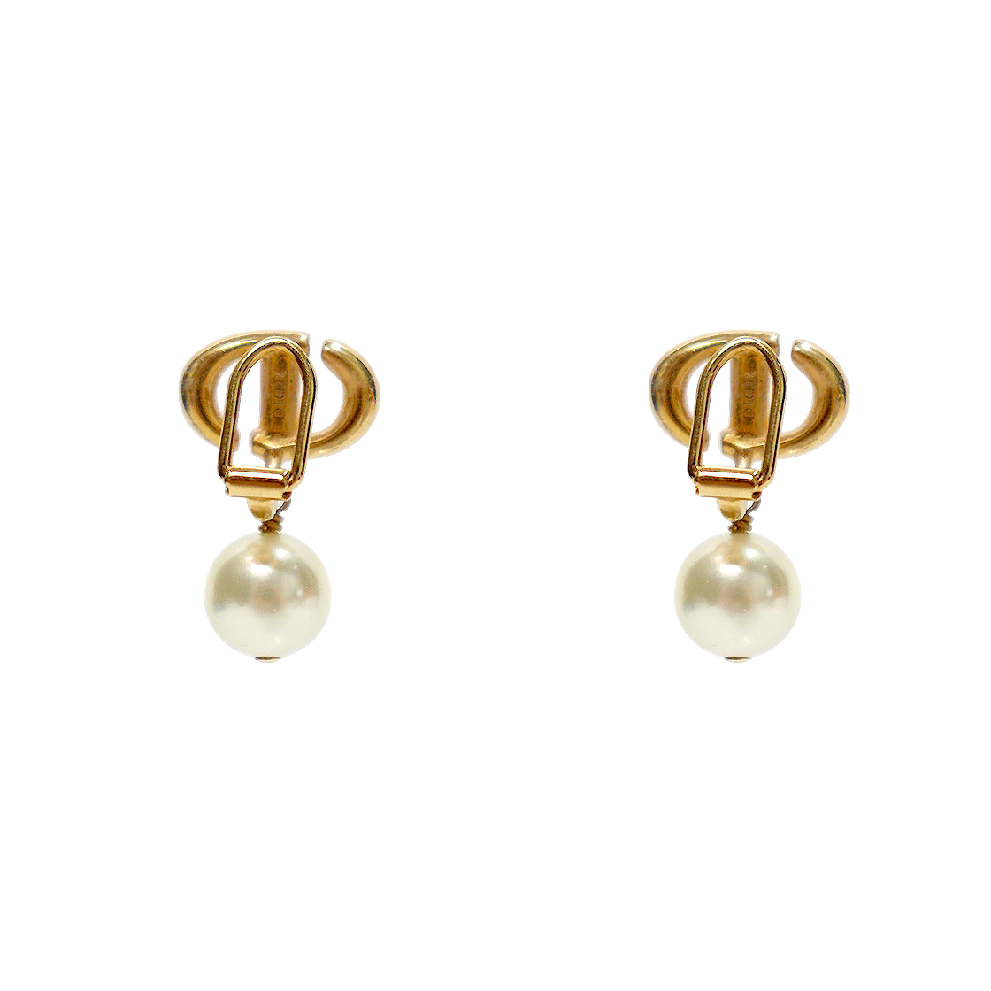 Dior CD Navy Clip-On Earrings