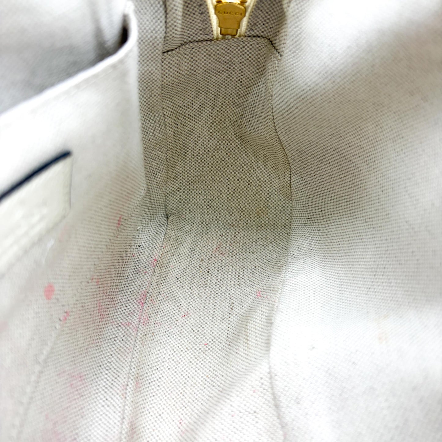 Gucci Soho Chevron Leather Disco Bag Ivory