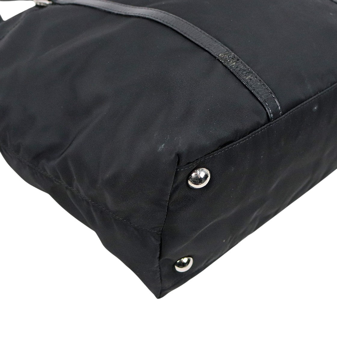 Prada Black Pocono Trimmed Shoulder Bag