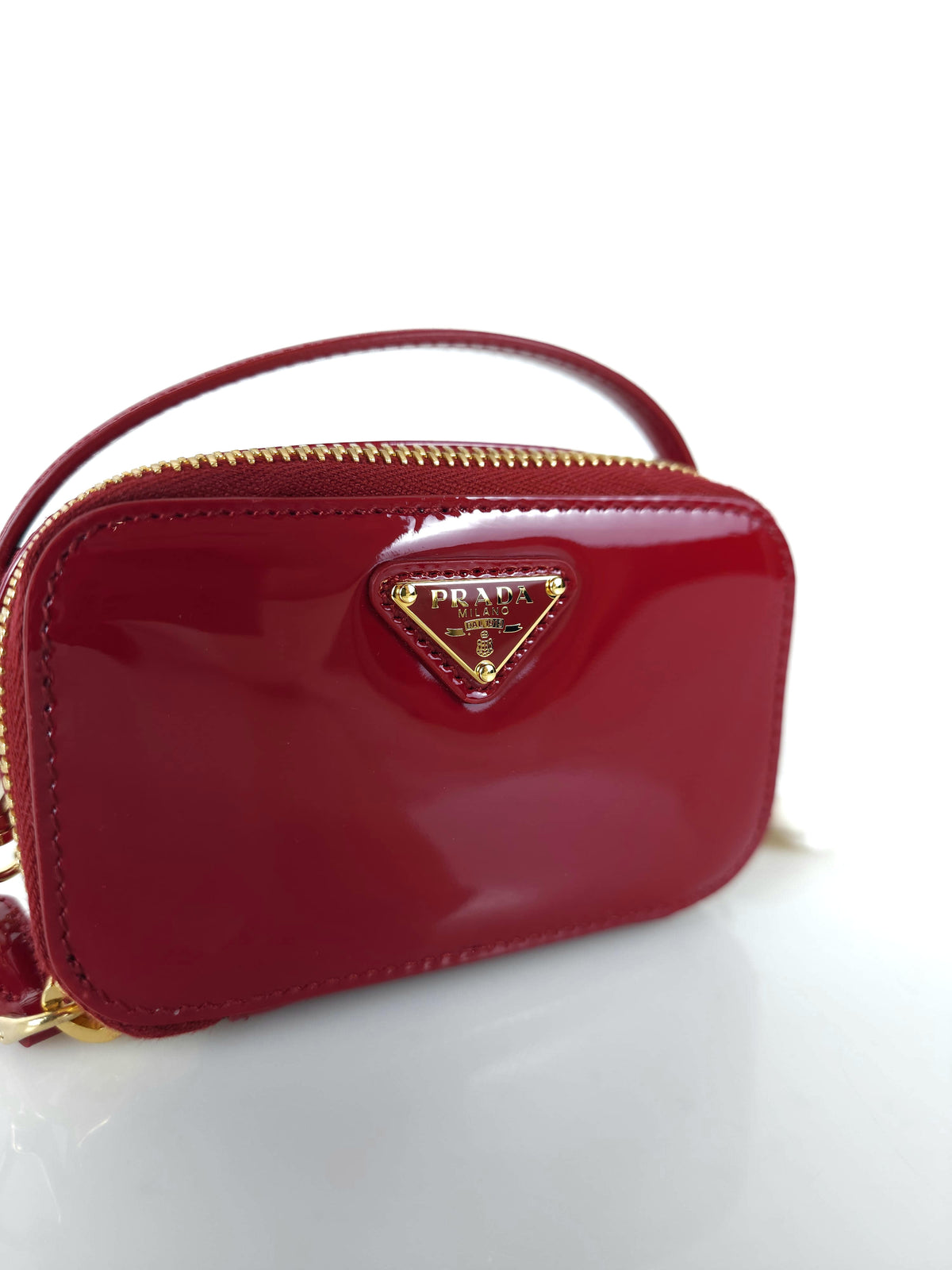 Mini Patent Leather Pouch Chain Crossbody Bag 1NR025