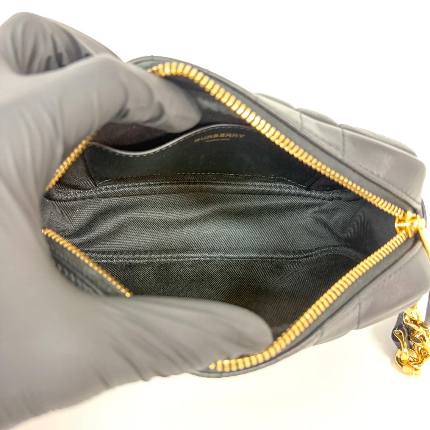 Burberry Small Quilted Lambskin Lola Camera Bag Black