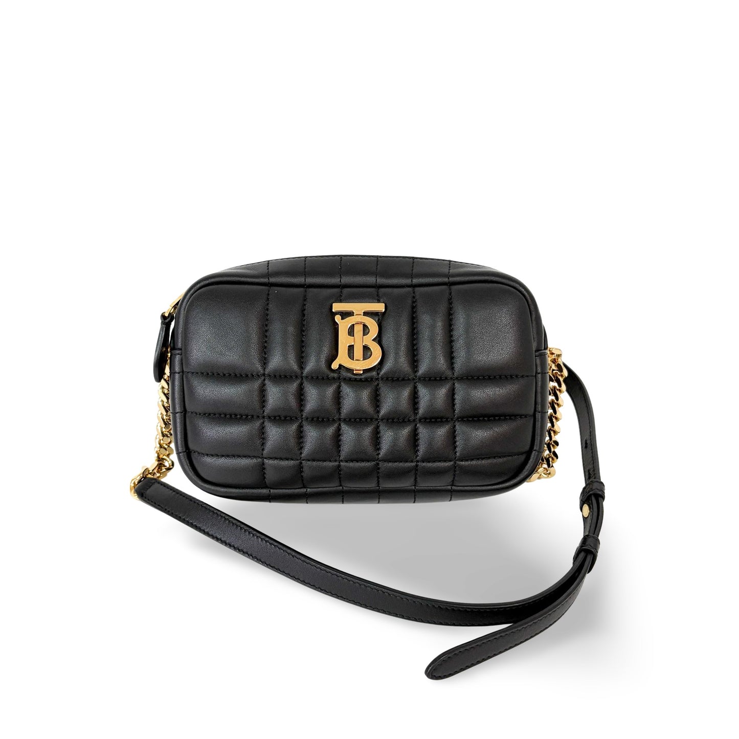 Burberry Small Quilted Lambskin Lola Camera Bag Black
