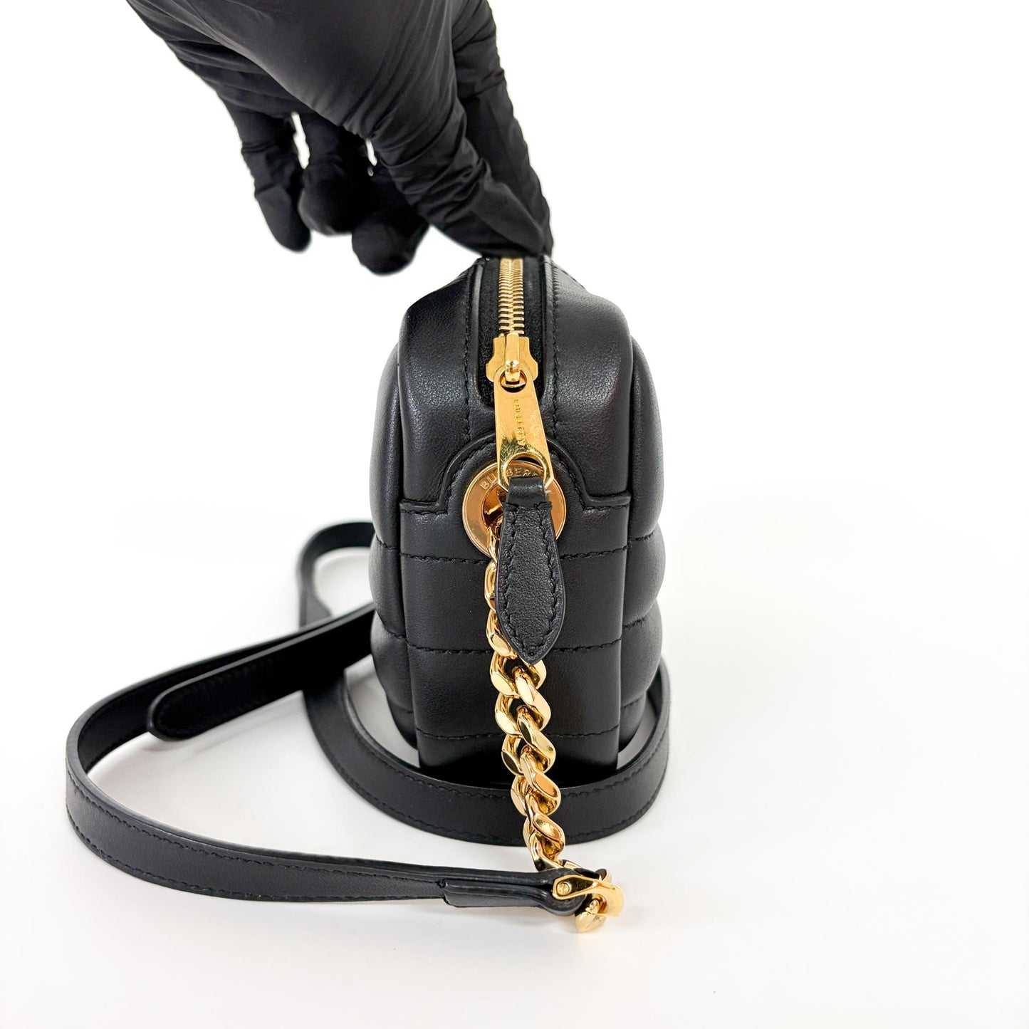 Burberry Small Quilted Lambskin Lola Camera Bag Black