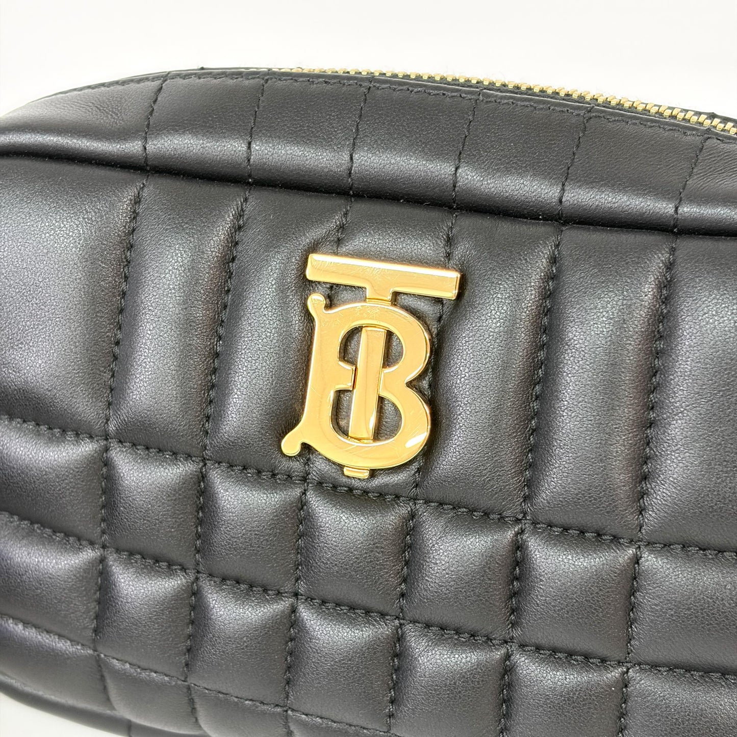 Burberry Small Quilted Lambskin Lola Camera Bag Black