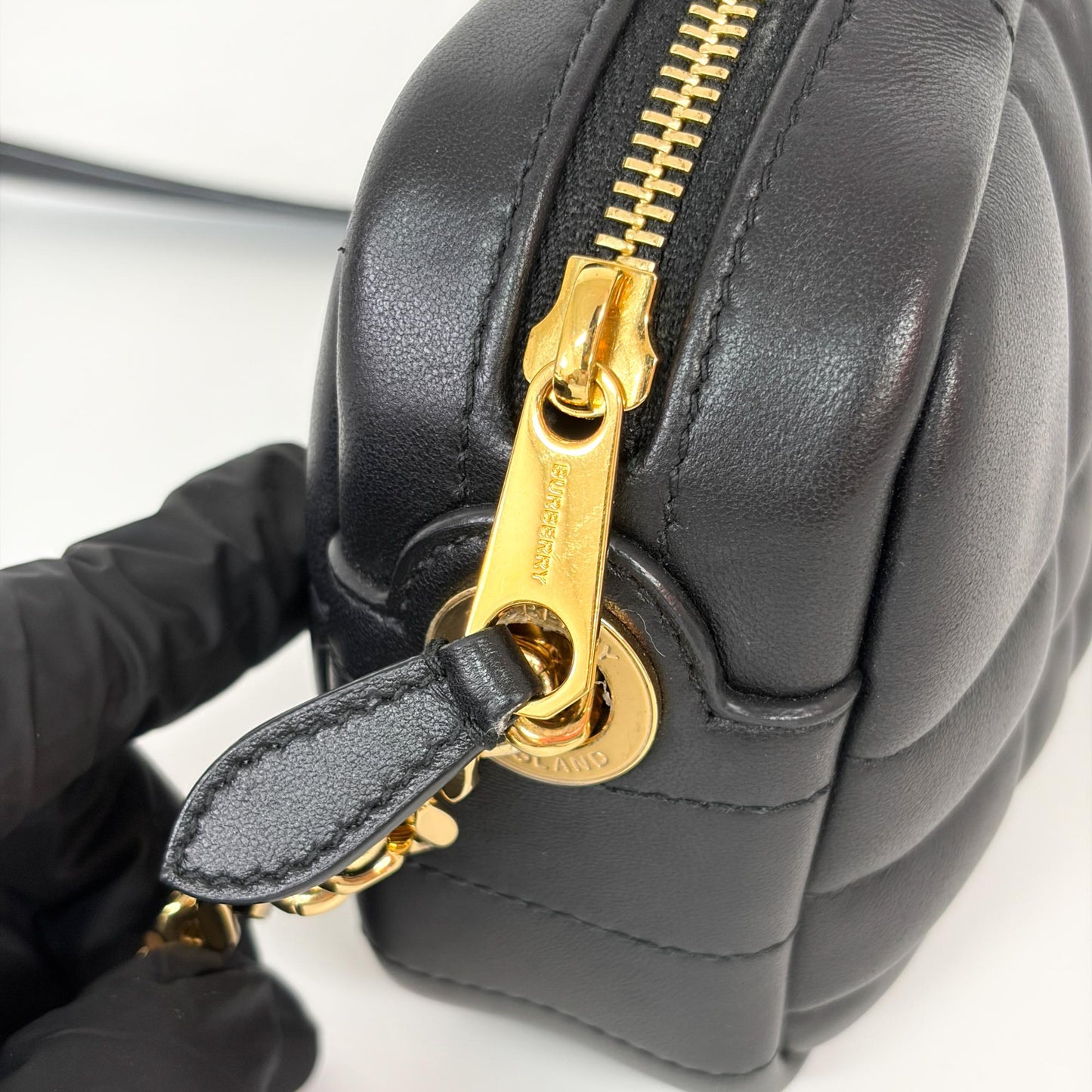 Burberry Small Quilted Lambskin Lola Camera Bag Black