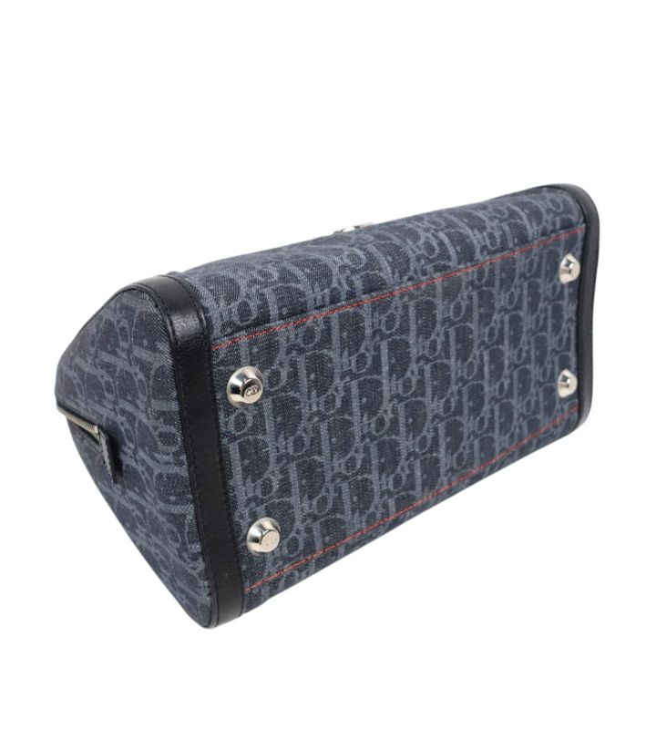 Dior Navy Oblique Boston Bag