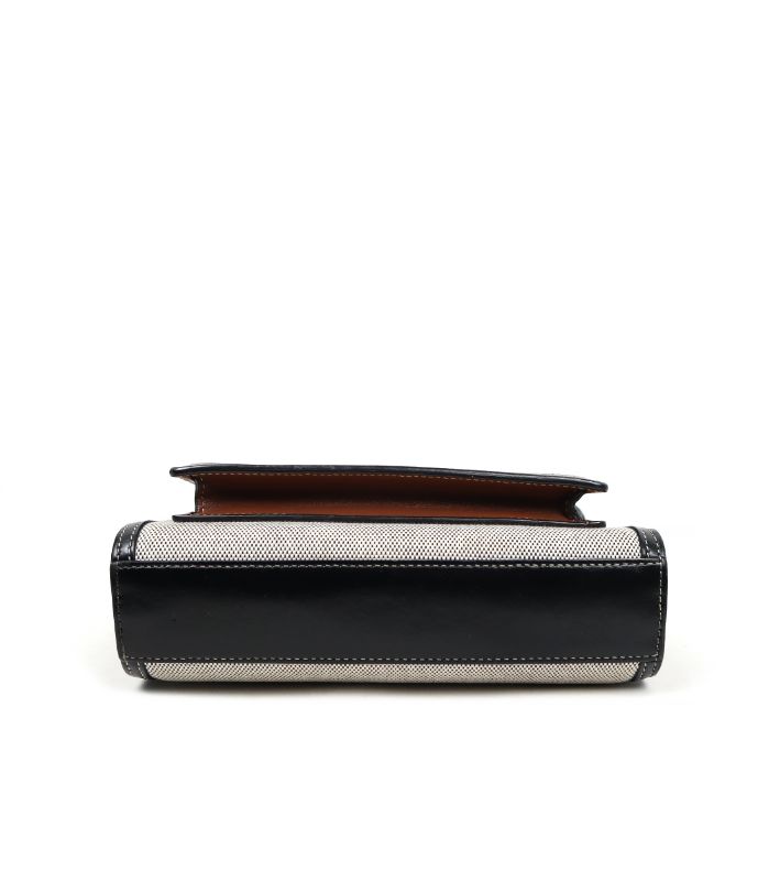 Burberry Black Two-tone Canvas and Leather 2WAY Bag