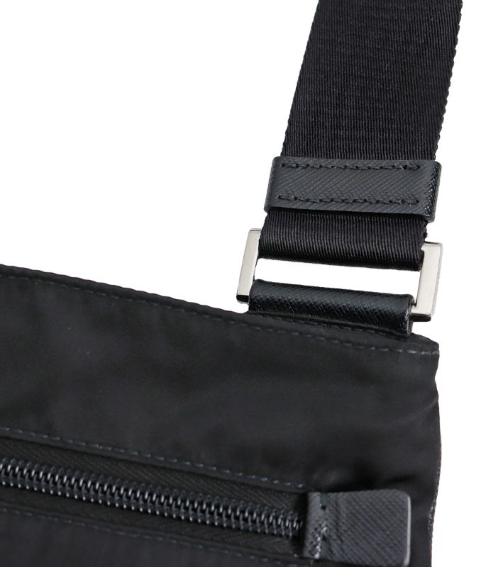 Prada Black Re-Nylon Messenger Crossbody Bag