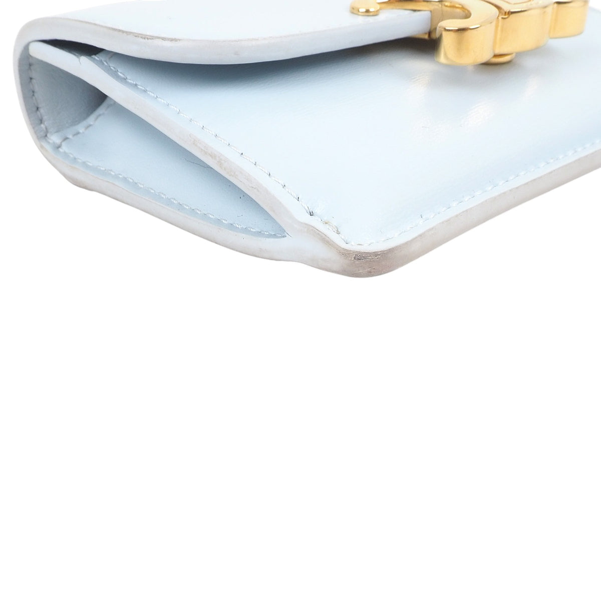 Celine 10I583DPV Triomphe Flap Card Holder