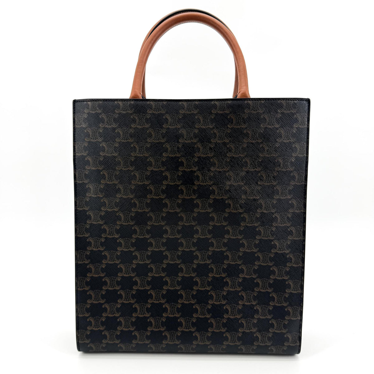 Celine Mini Vertical Cabas Triomphe Canvas Tan