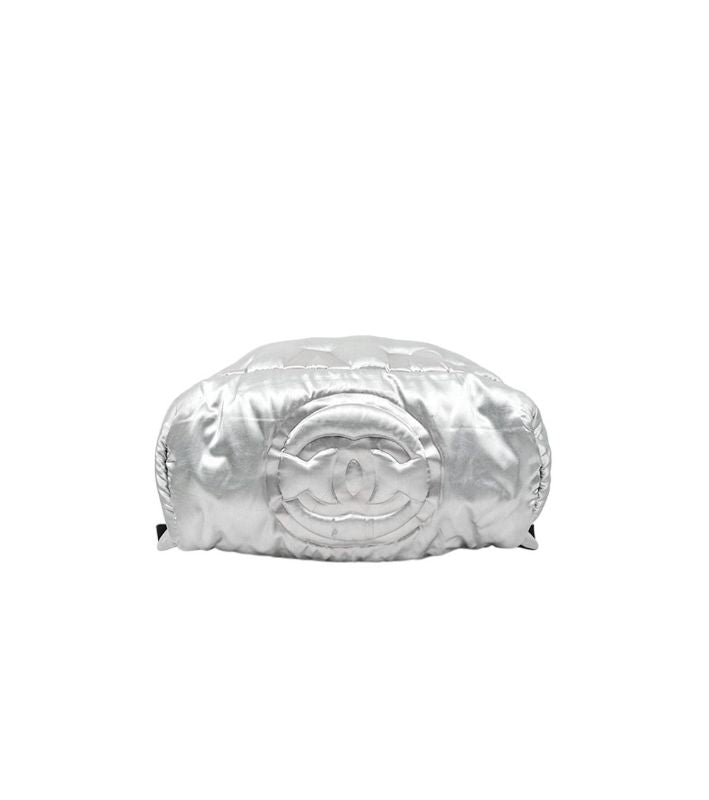 Chanel Silver Doudon Backpack