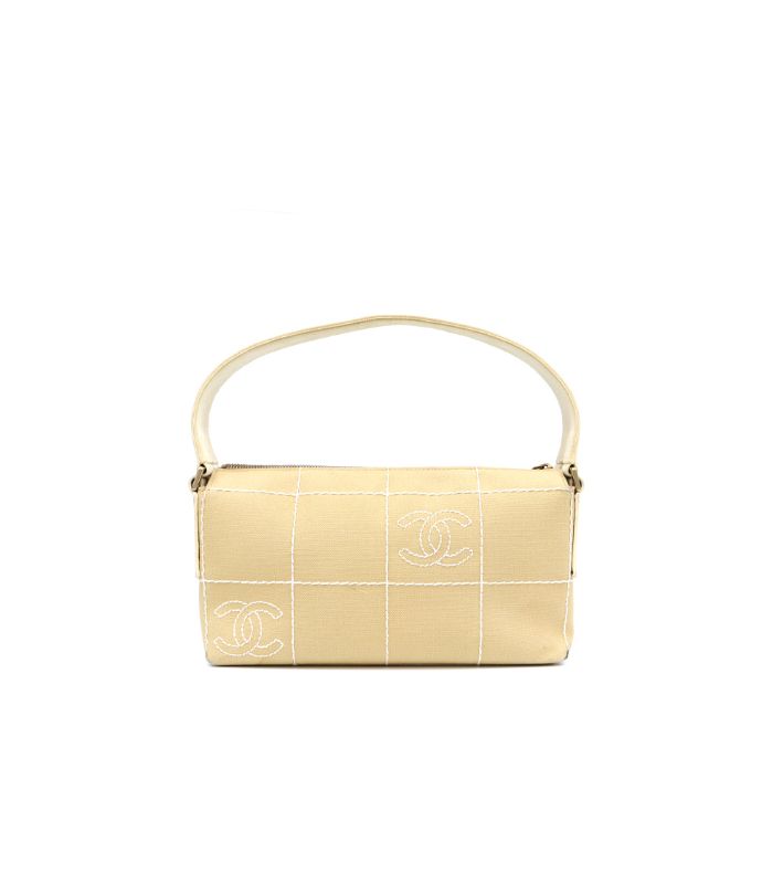 Chanel Beige Fabric Shoulder Bag