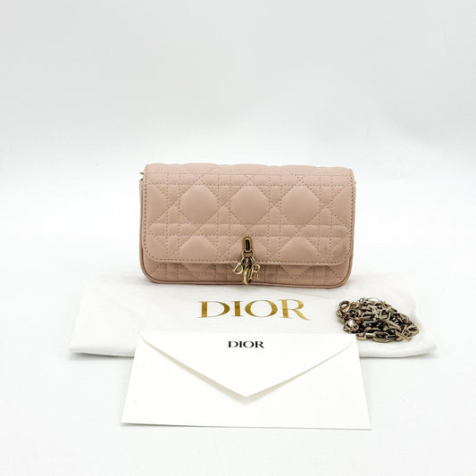 Dior Lady Dior Canage Clutch Powder Pink