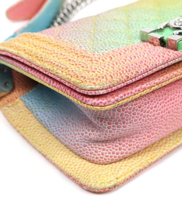 Chanel Rainbow Mini Caviar Boy Bag
