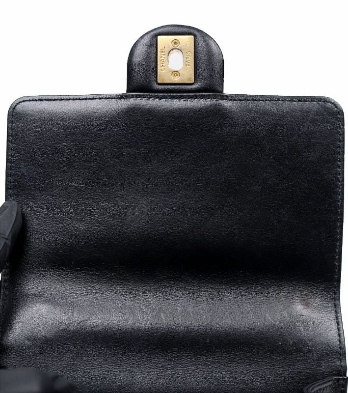 Chanel Black CC Embossed Chain Shoulder Bag