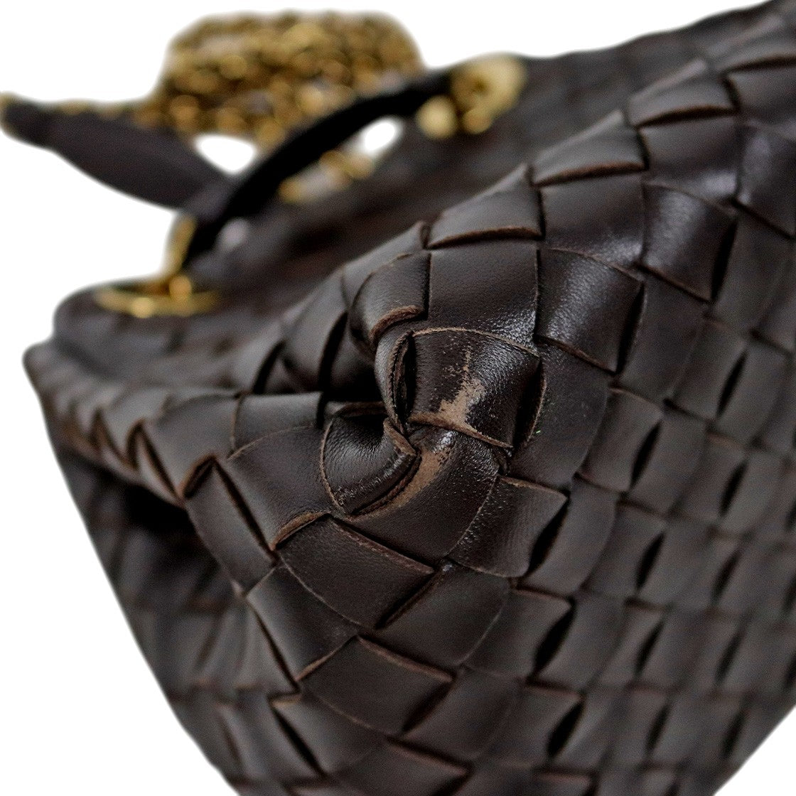 Bottega Veneta Small Brown Leather Parachute Shoulder Bag