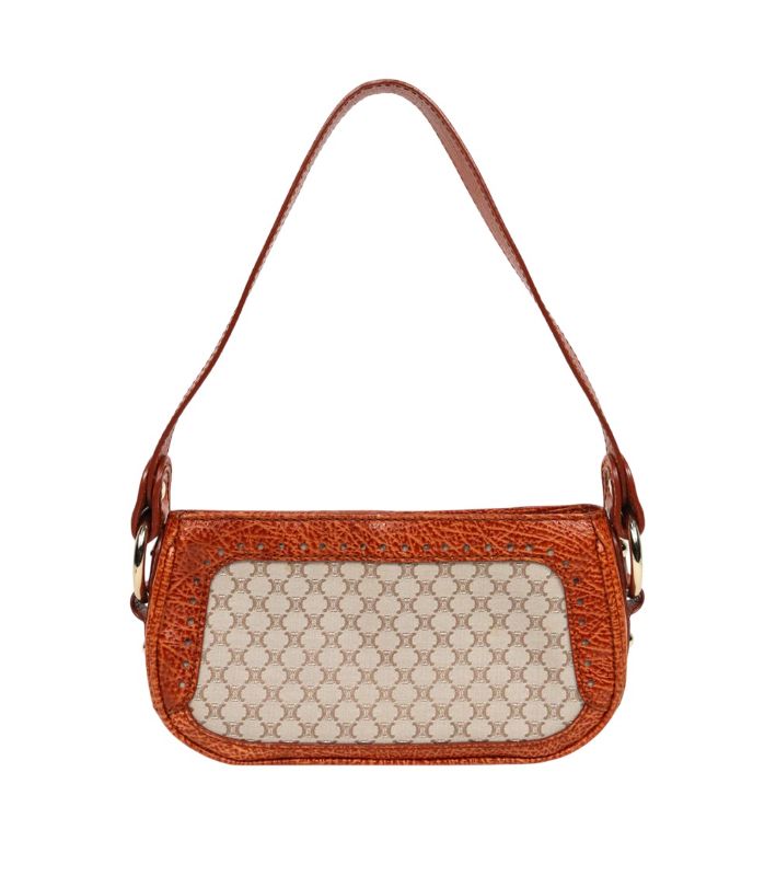 Celine Brown Macadam Shoulder Bag
