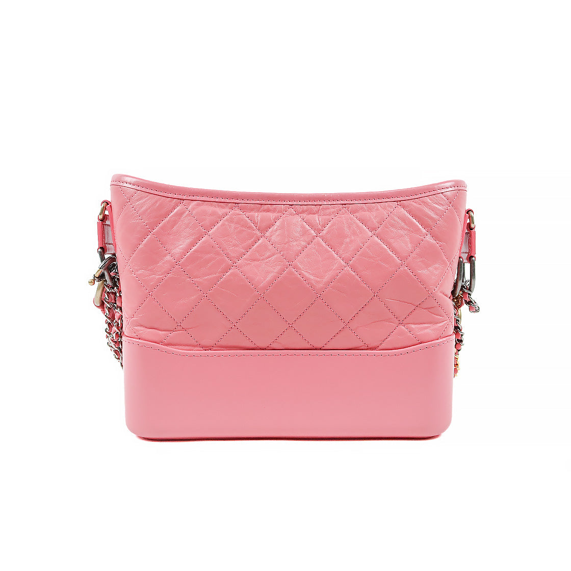 Chanel Pink Medium Strap Logo Gabrielle Hobo Bag