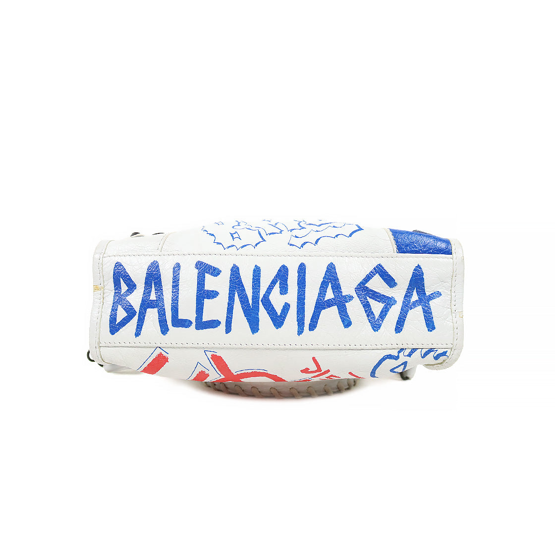 Balenciaga White Mini Gravity Motor Bag