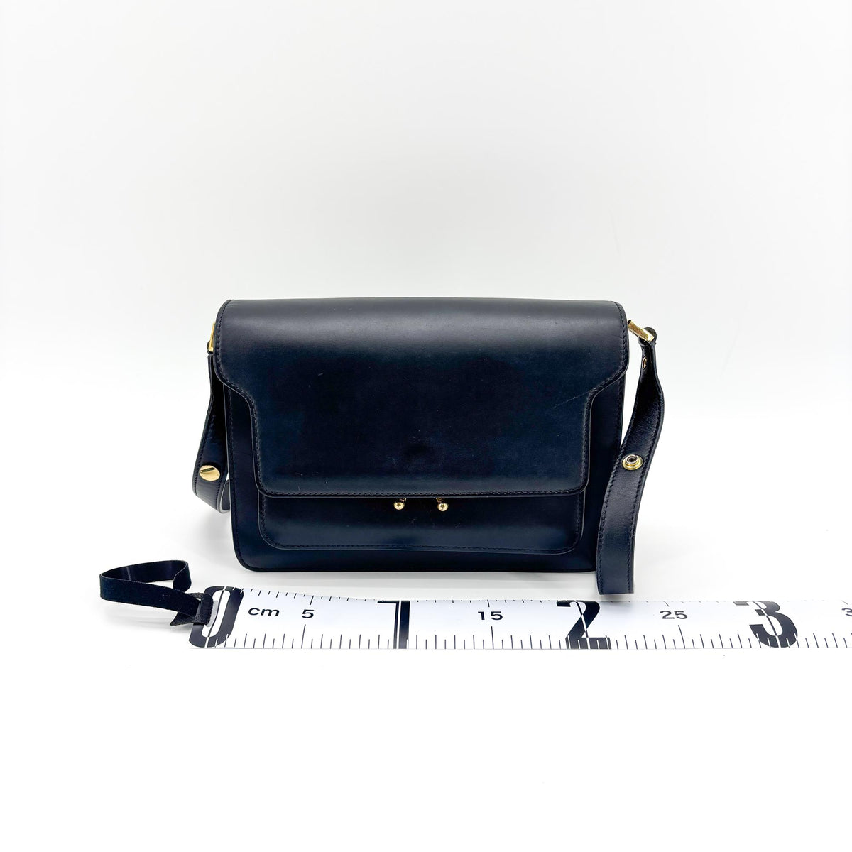 Sac porté épaule Marni Medium Trunk bleu marine