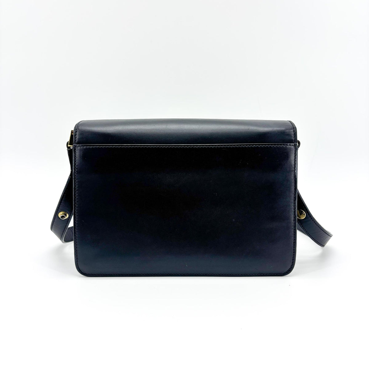 Sac porté épaule Marni Medium Trunk bleu marine