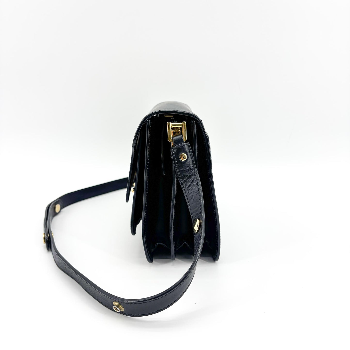 Sac porté épaule Marni Medium Trunk bleu marine