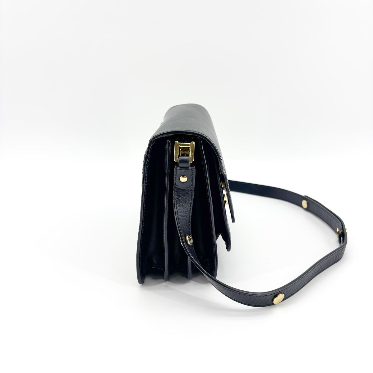 Sac porté épaule Marni Medium Trunk bleu marine