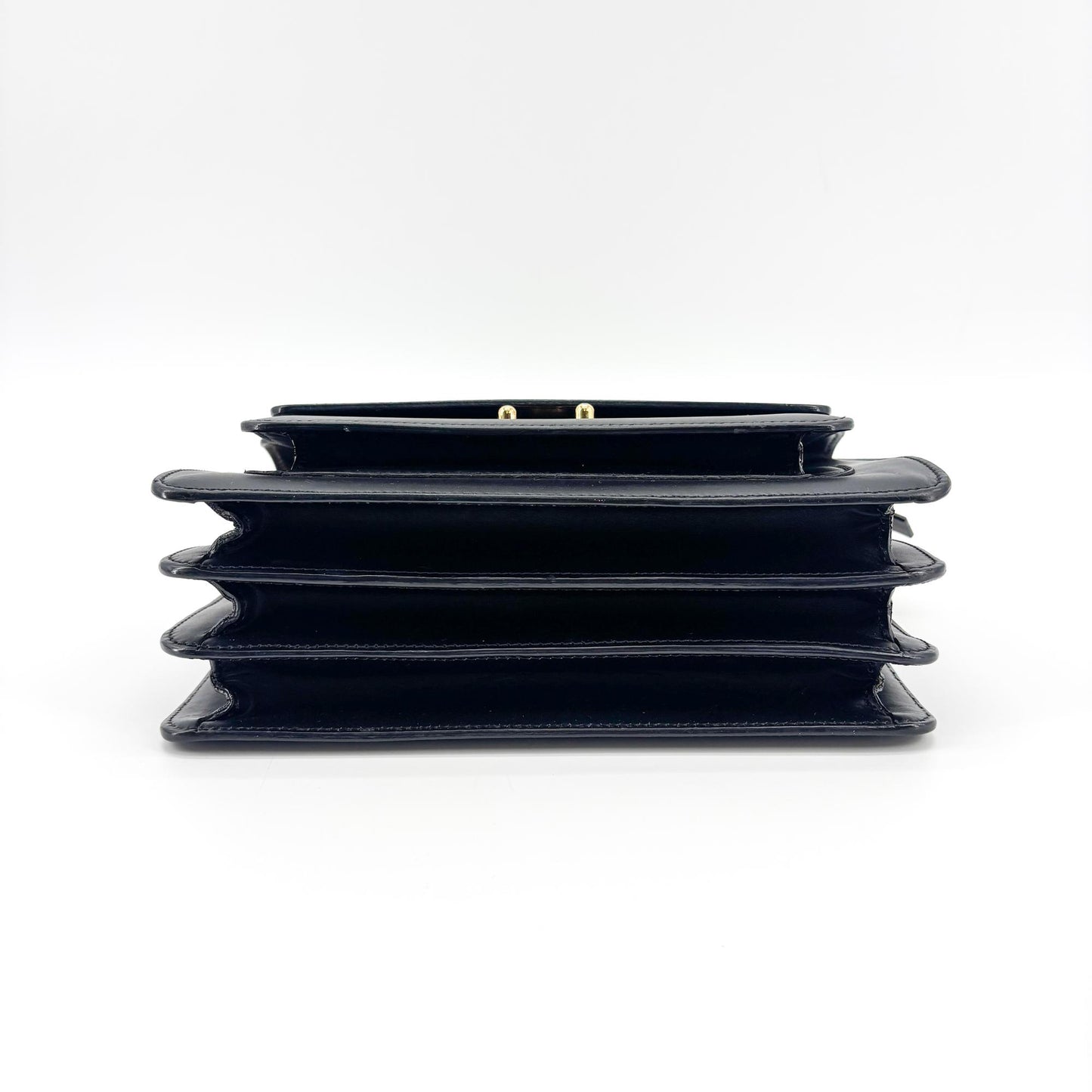 Sac porté épaule Marni Medium Trunk bleu marine