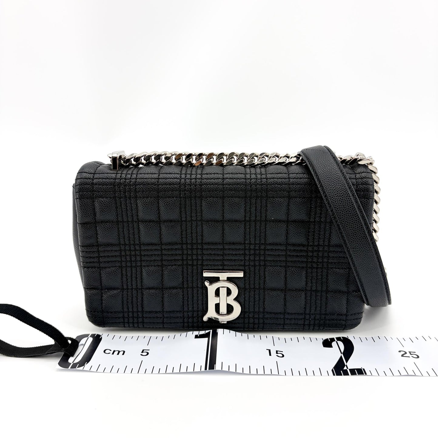 Burberry Small Lola Crossbody Bag Black Silver Hardware