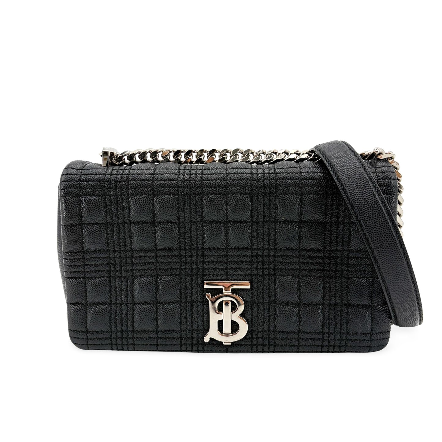 Burberry Small Lola Crossbody Bag Black Silver Hardware
