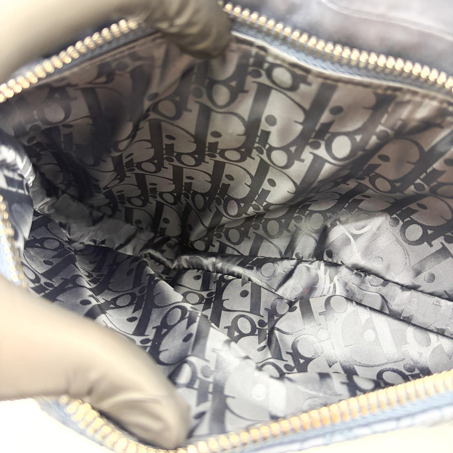 Dior Saddle Bag Navy Oblique Technical Fabric
