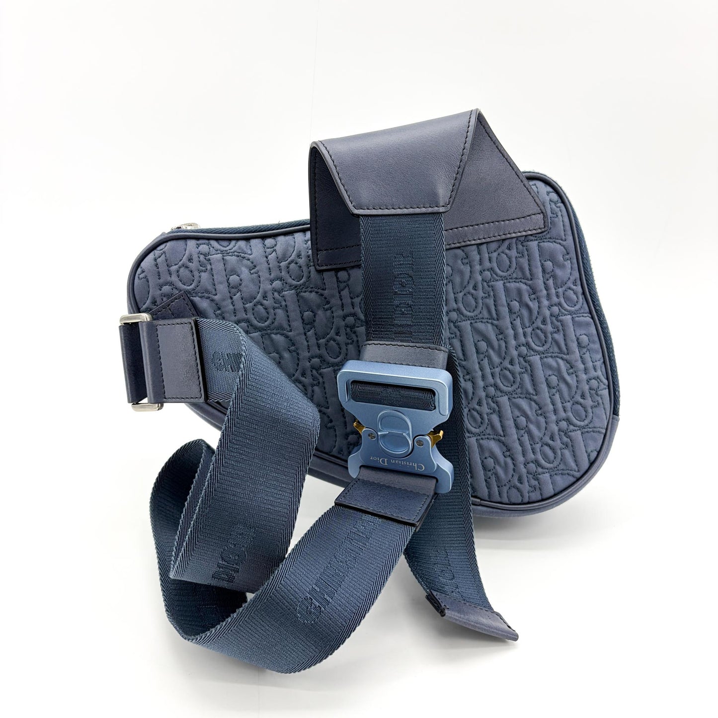 Dior Saddle Bag Navy Oblique Technical Fabric