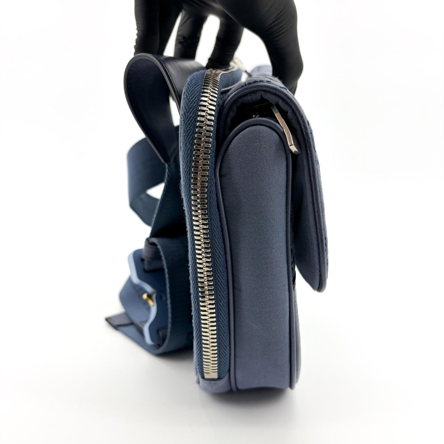 Dior Saddle Bag Navy Oblique Technical Fabric