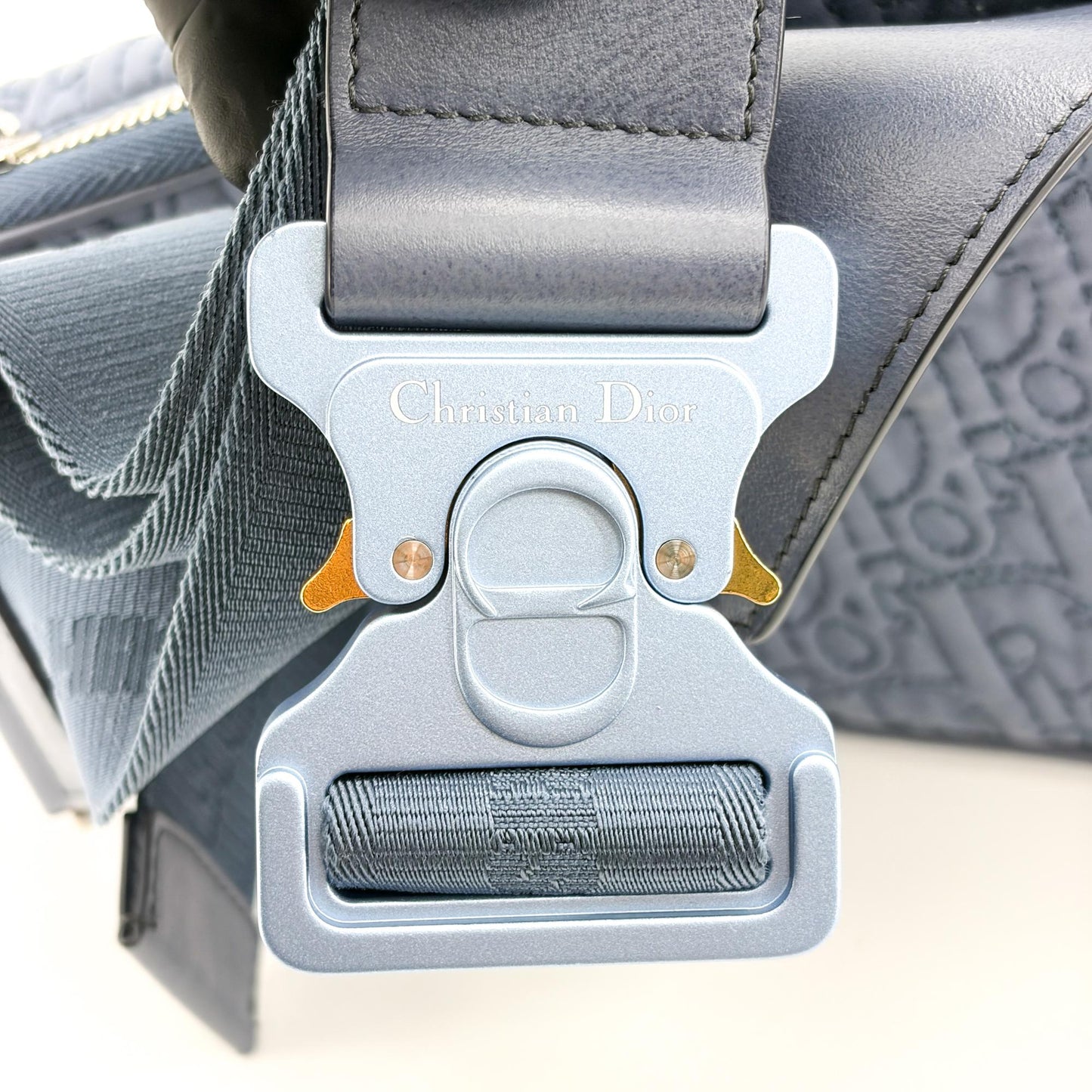 Dior Saddle Bag Navy Oblique Technical Fabric