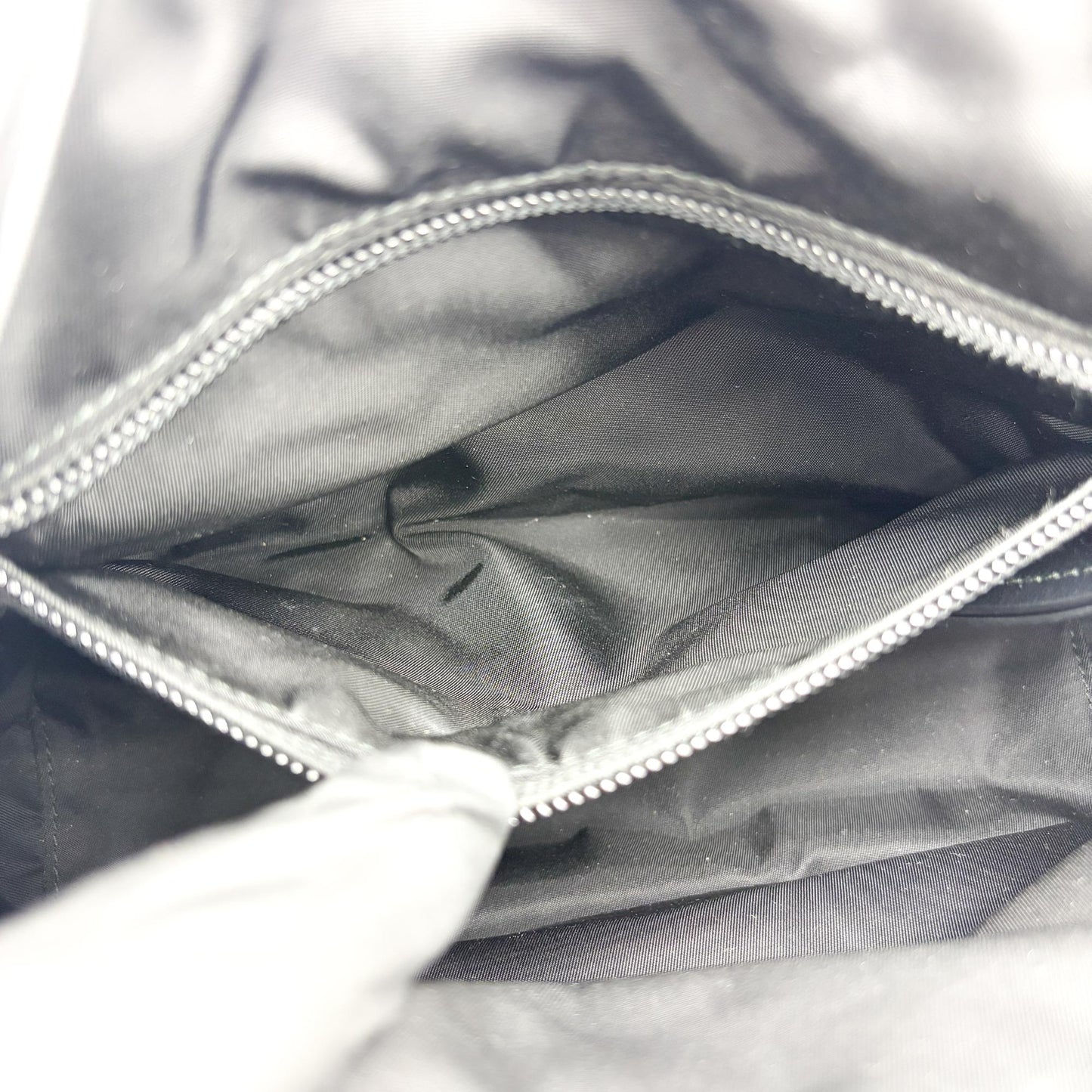 Prada Re-Nylon and Saffiano Leather Messenger Bag Black