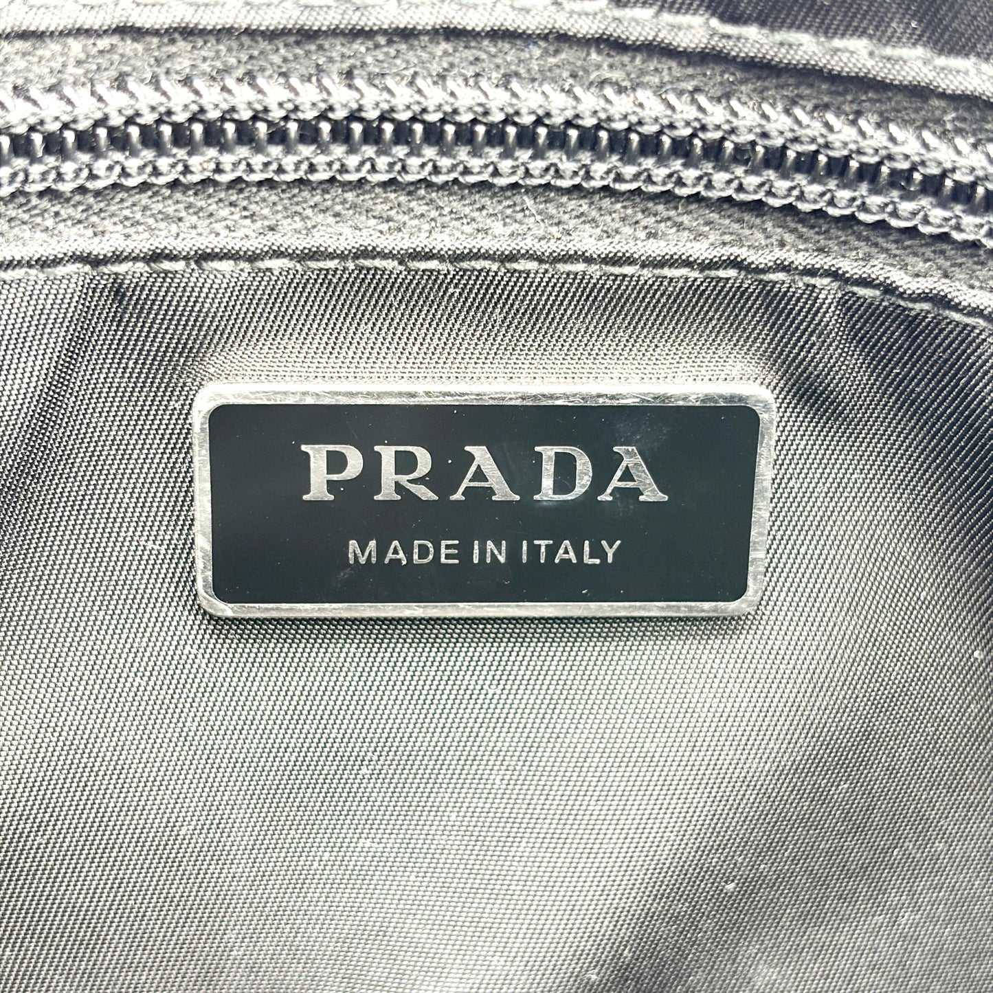 Prada Re-Nylon and Saffiano Leather Messenger Bag Black