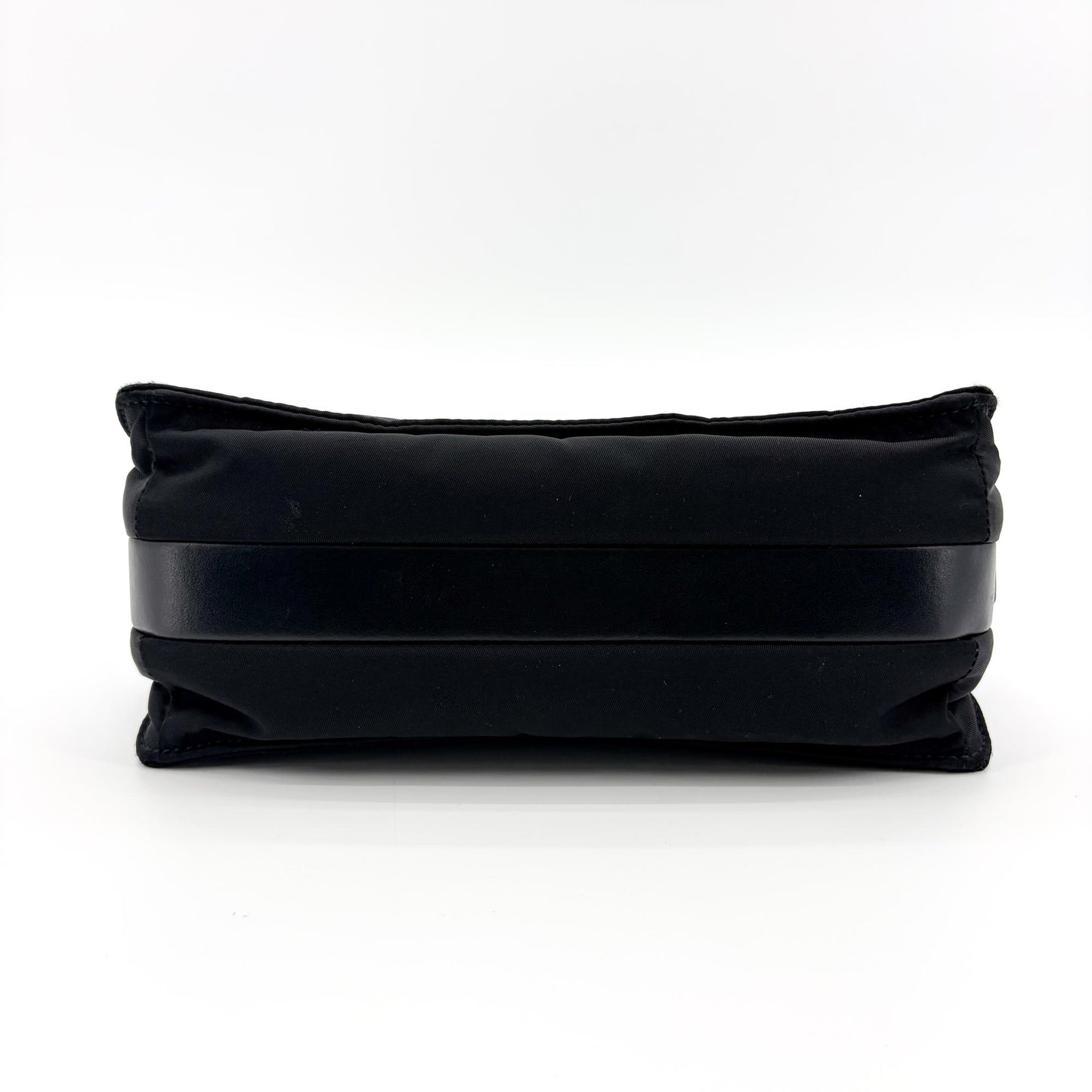 Prada Re-Nylon and Saffiano Leather Messenger Bag Black