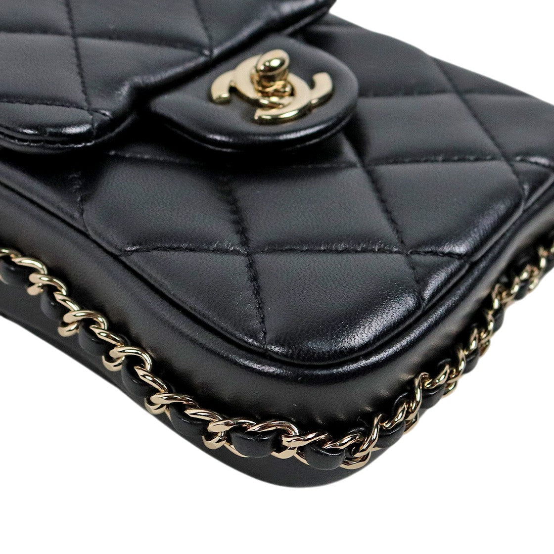 Chanel Black Pearl Chain Crossbody Bag