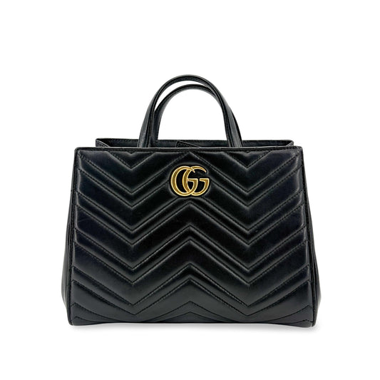 Gucci GG Marmont Matelassé Small Tote Bag Black