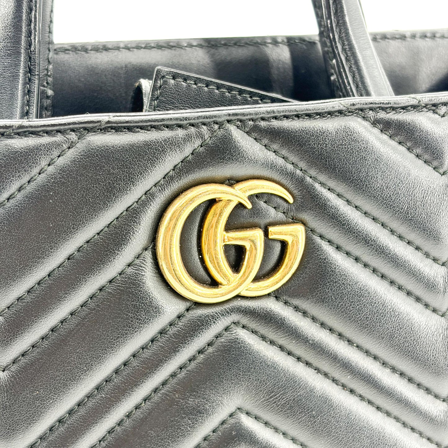 Gucci GG Marmont Matelassé Small Tote Bag Black