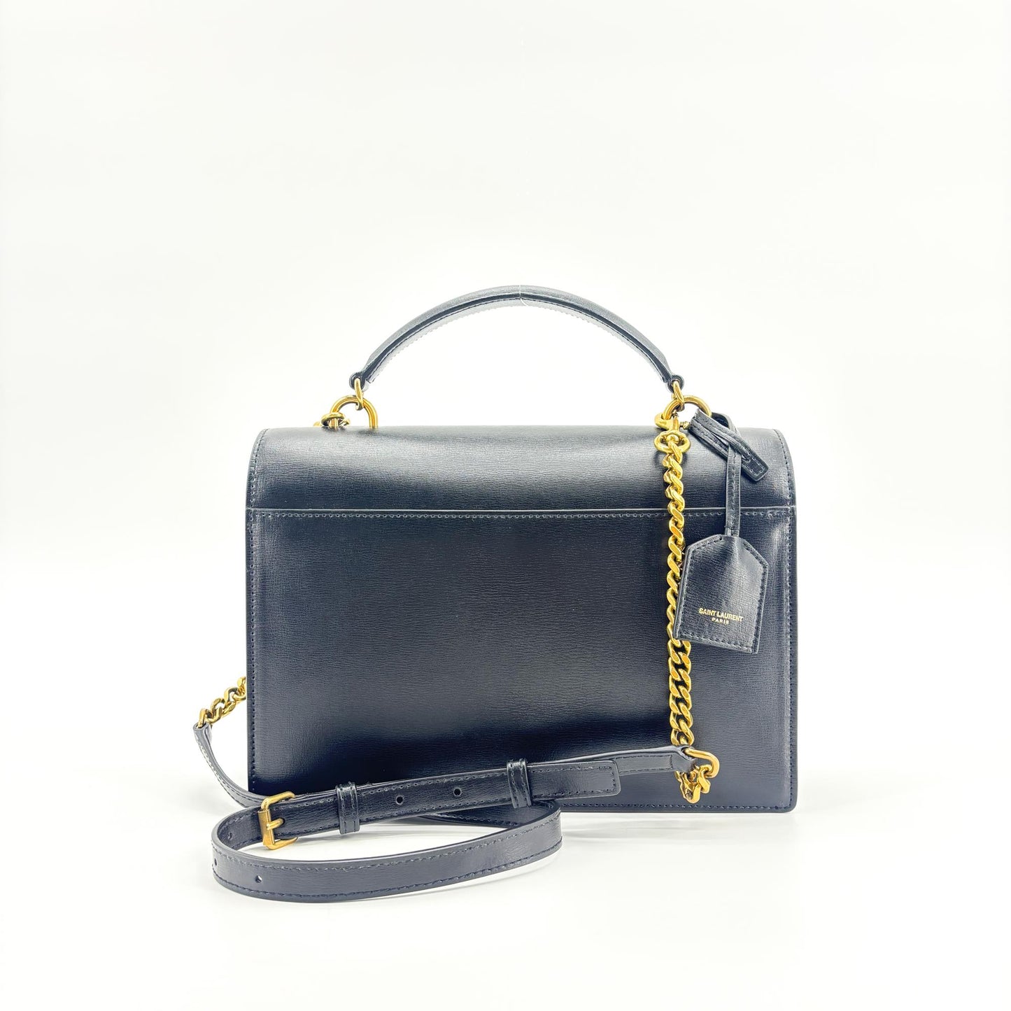 Saint Laurent Medium Sunset Top Handle Bag Black