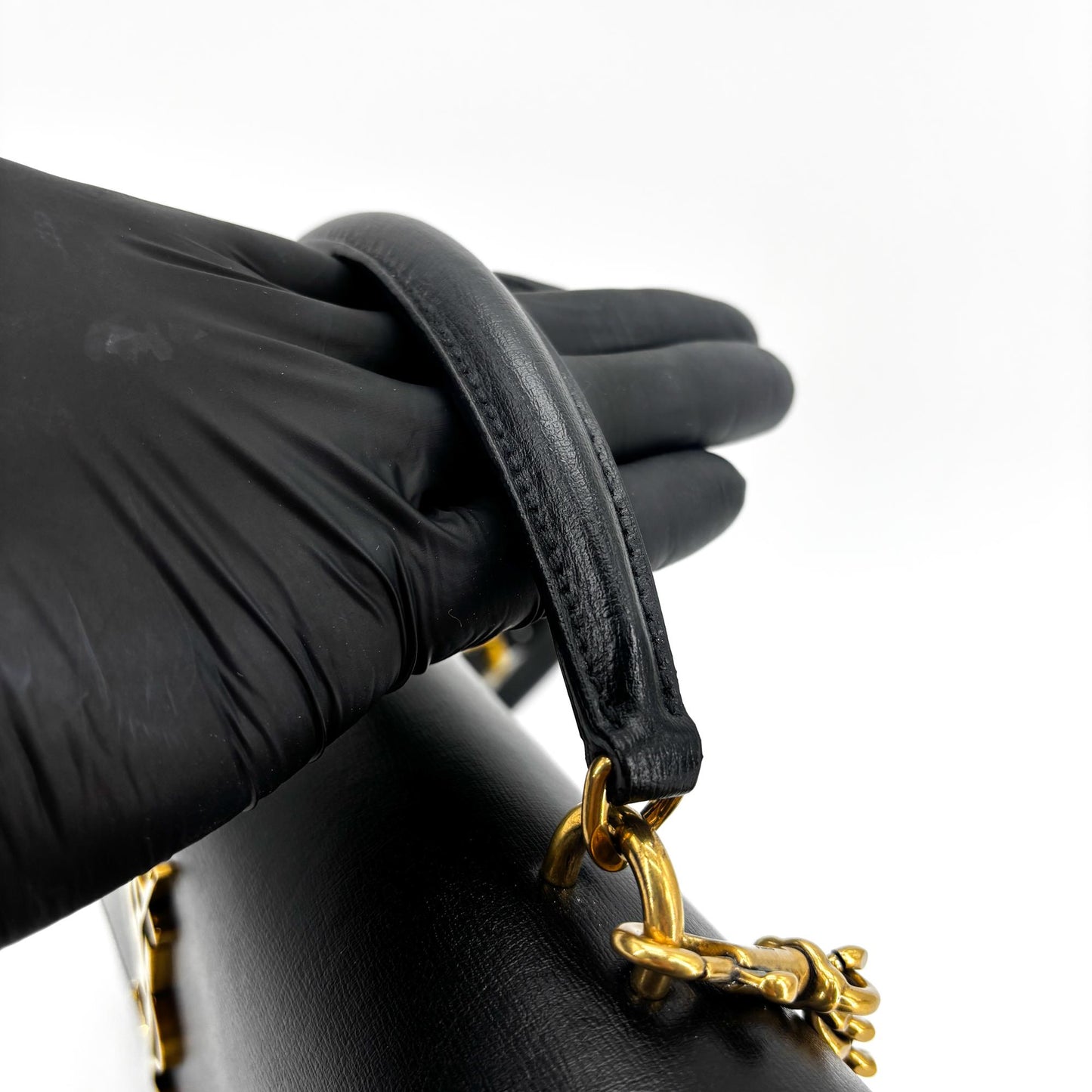 Saint Laurent Medium Sunset Top Handle Bag Black