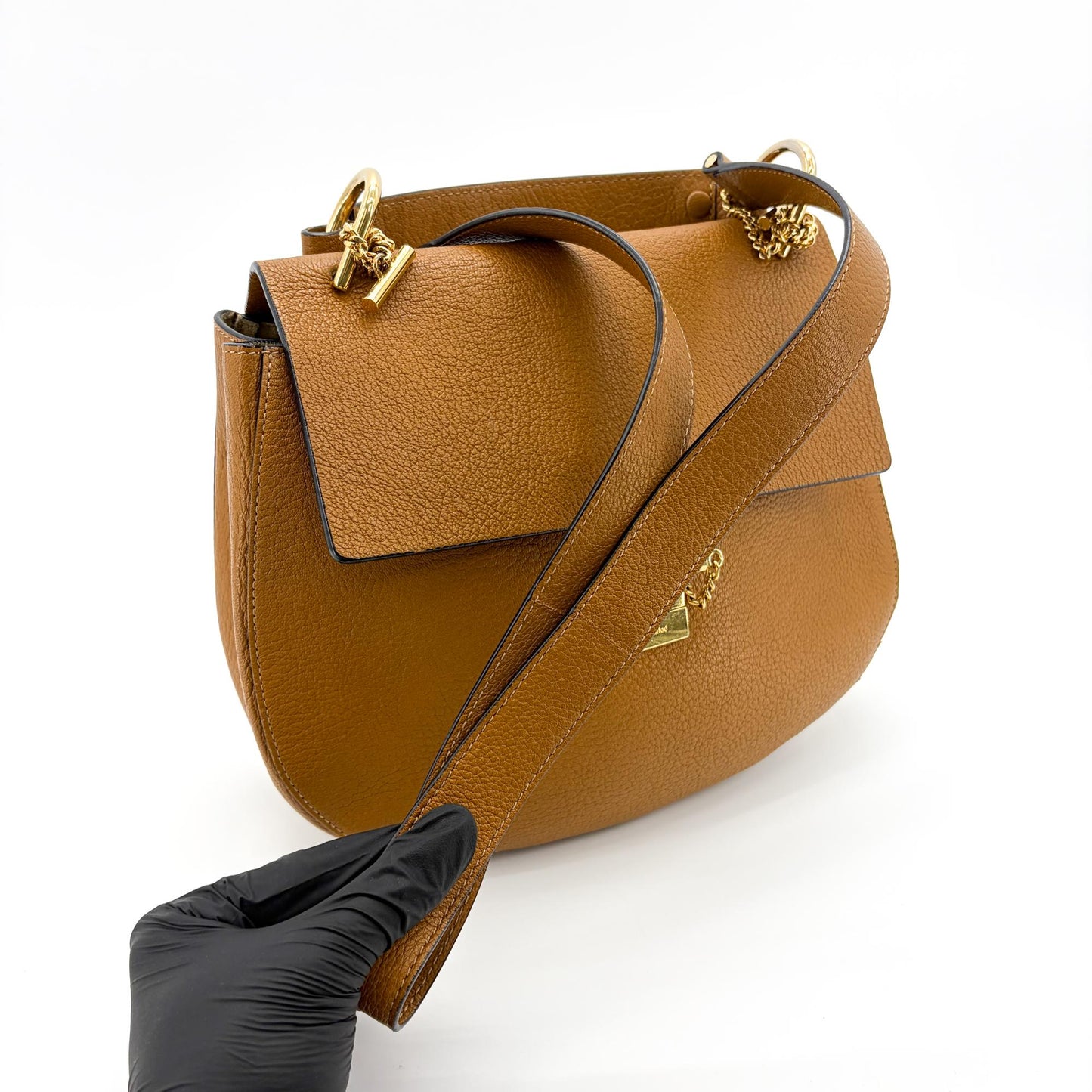 Chloé Drew Bijou Shoulder Bag Medium Brown
