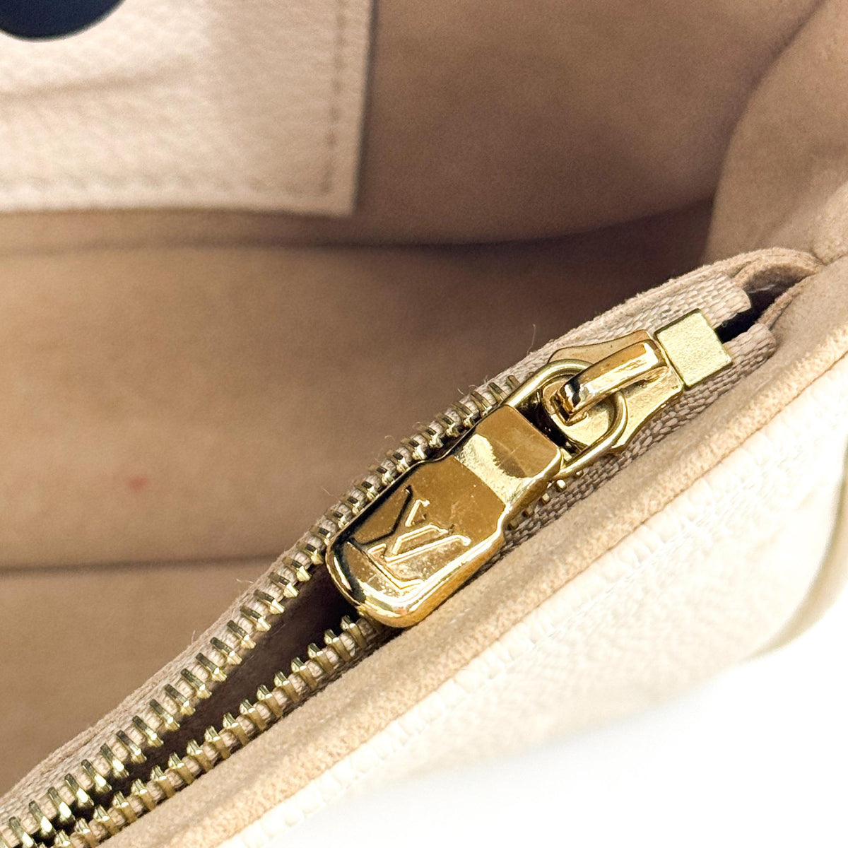 Louis Vuitton Monogram Empreinte Easy Pochette on Strap Cream