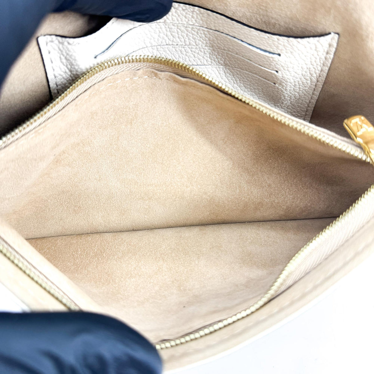 Louis Vuitton Monogram Empreinte Easy Pochette on Strap Cream