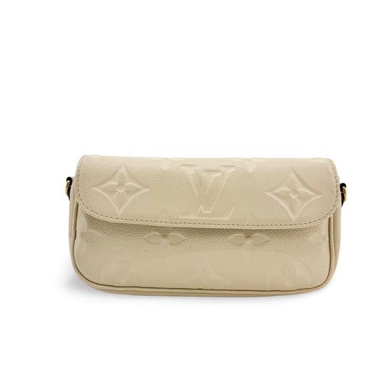 Louis Vuitton Monogram Empreinte Easy Pochette on Strap Cream