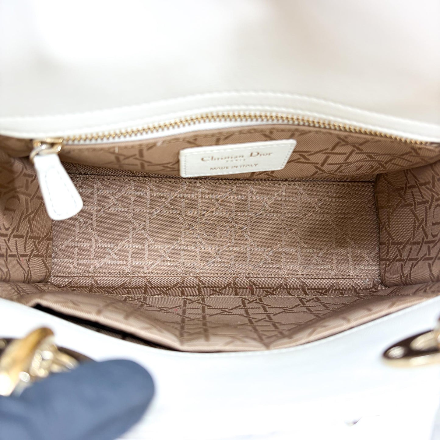 Dior Lady Dior Small Bag Latte Lambskin Gold Hardware